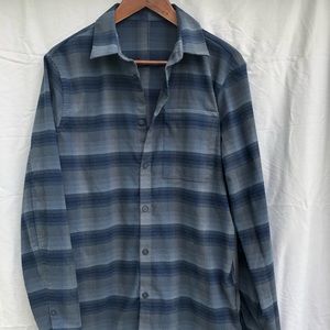 Lululemon blue pattern button down